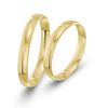 Obrączki ślubne klasyczne półokrągłe 3mm żółte złoto 585 SLIM