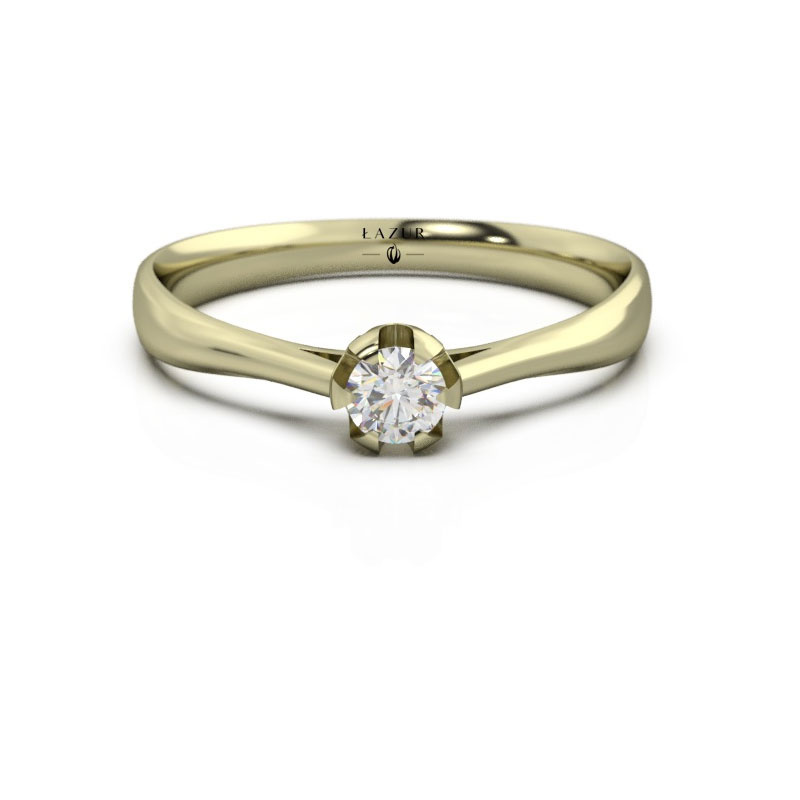 Złoty pierścionek z brylantem