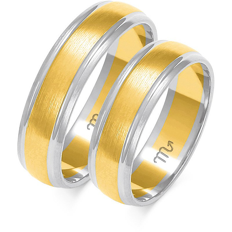 Obrączki ślubne półokrągłe matowe 6mm złoto próba 585