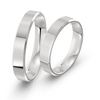 Obrączki ślubne klasyczne fazowane 4mm białe złoto 585
