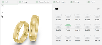 Obrączki szyte na miarę. Projekt i konfiguracja GRATIS!