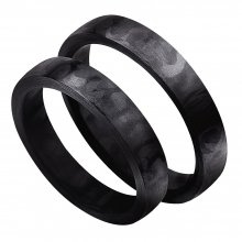 Damska lekko zaokrąglona obrączka carbonowa 4mm