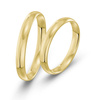 Obrączki ślubne klasyczne półokrągłe 3mm żółte złoto 585 