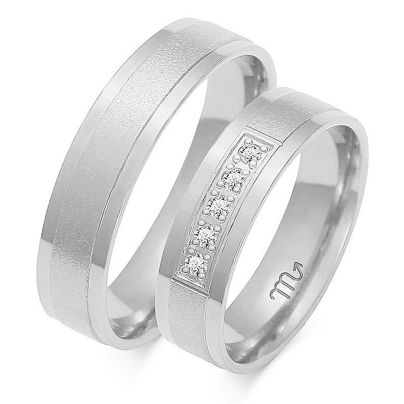 Obrączki ślubne 5,5mm dwukolorowe z żółtego i białego złota próba 585