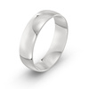 Damska obrączka ślubna klasyczna półokrągła 6mm białe złoto 585