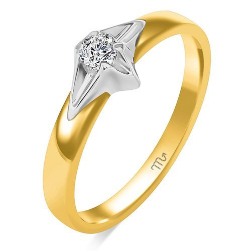 Złoty pierścionek z brylantami