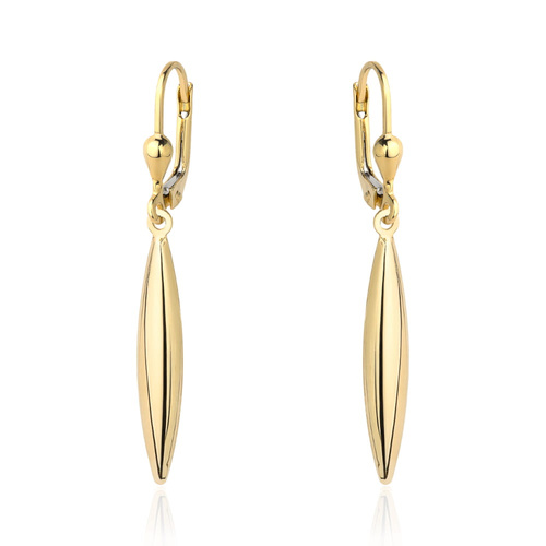 Kolczyki złote sople gładkie