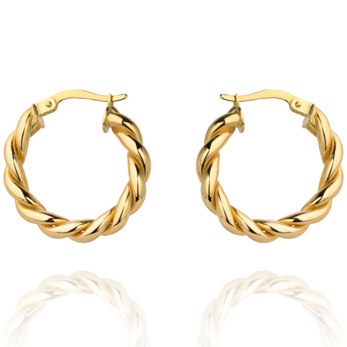 Kolczyki koła plecione duże