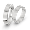 Obrączki ślubne klasyczne fazowane 5mm białe złoto 585 SLIM