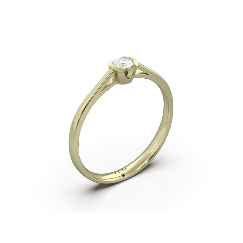 Złoty pierścionek z brylantem