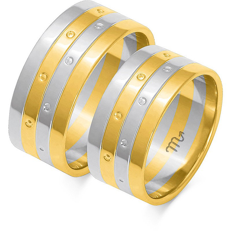 Obrączki ślubne szerokie 9mm złote próba 585