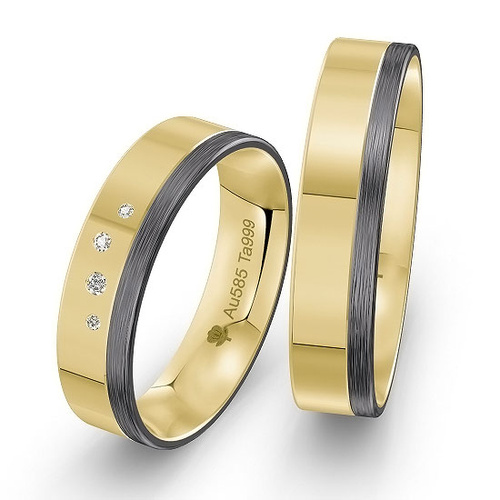 Obrączki ślubne płaskie wykonane z tantalu