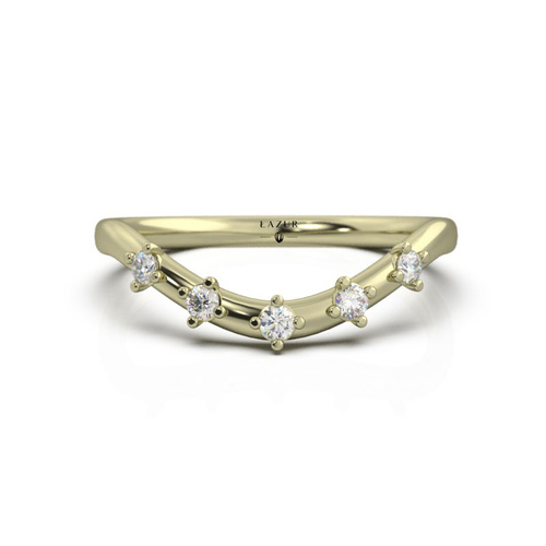 Pierścionek z brylantami żółte złoto