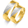 Obrączki ślubne 5,5mm z nacięciami żółte złoto 585 