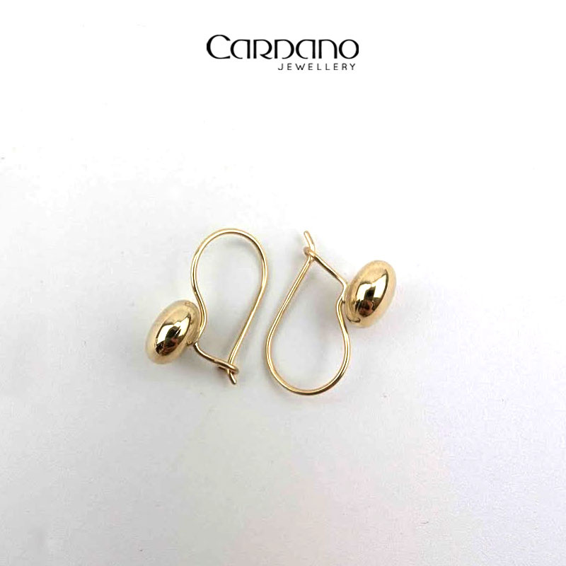 Kolczyki złote gładkie kulki na biglu