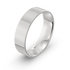Męska obrączka ślubna klasyczna płaska 6mm białe złoto 585