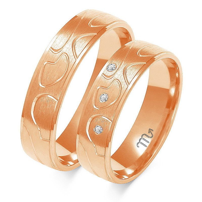 Obrączki ślubne nietypowe 5,5mm złoto 585