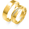 Obrączki ślubne z fazą i kamieniami 5,5mm złoto próba 585