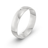 Damska obrączka ślubna klasyczna półokrągła 5mm białe złoto 585 SLIM