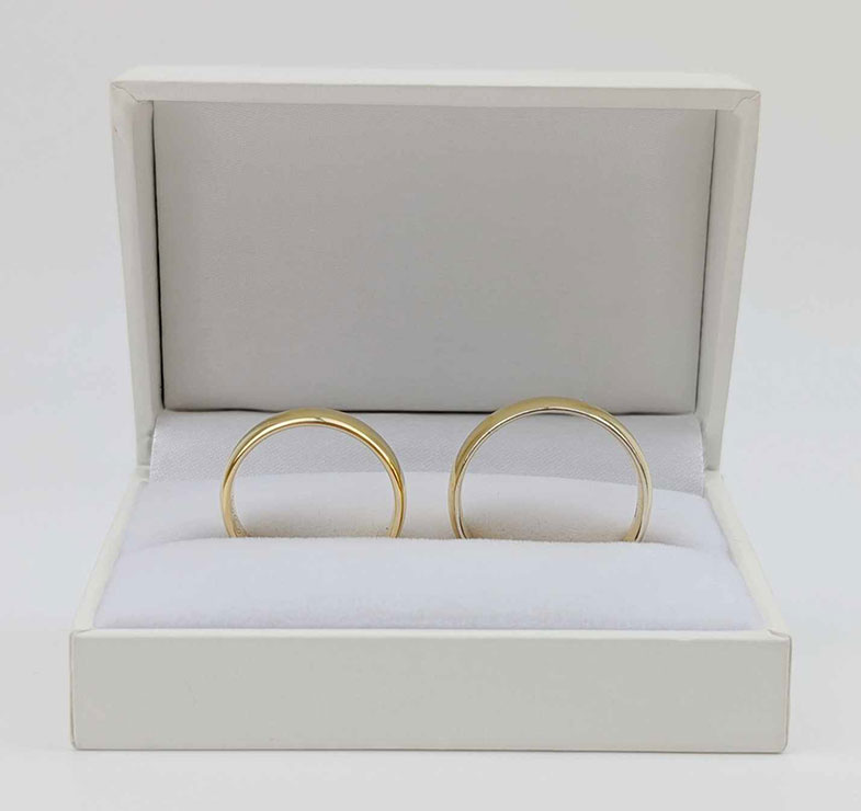 Obrączki ślubne klasyczne półokrągłe 5mm żółte złoto 585