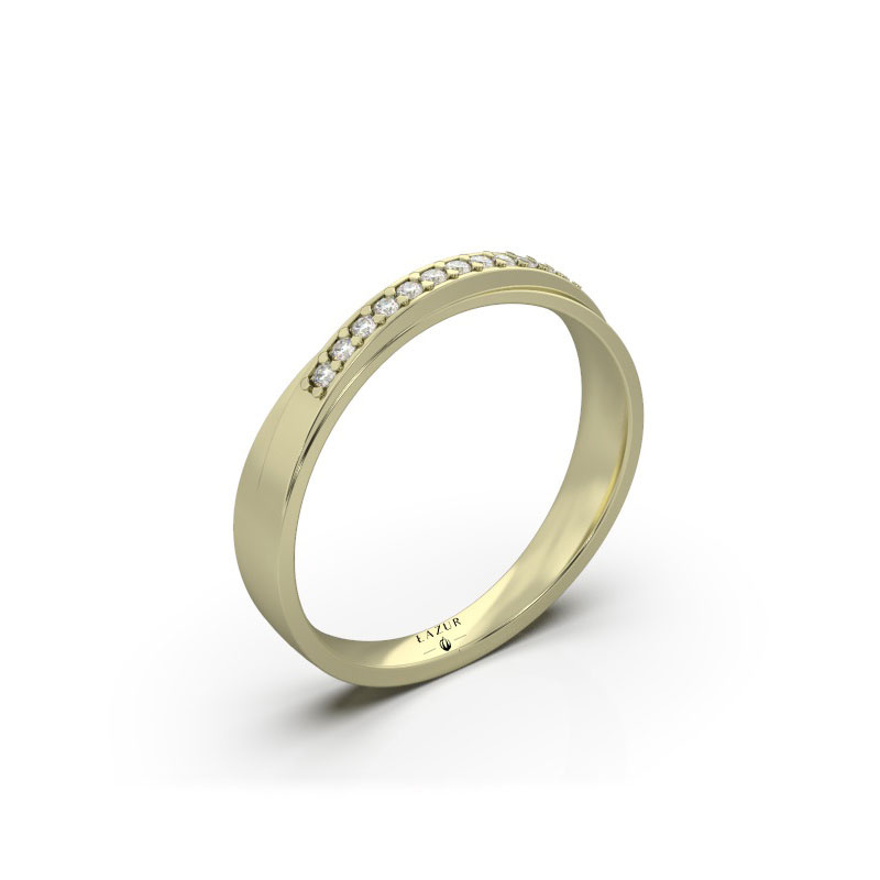 Pierścionek z brylantami żółte złoto