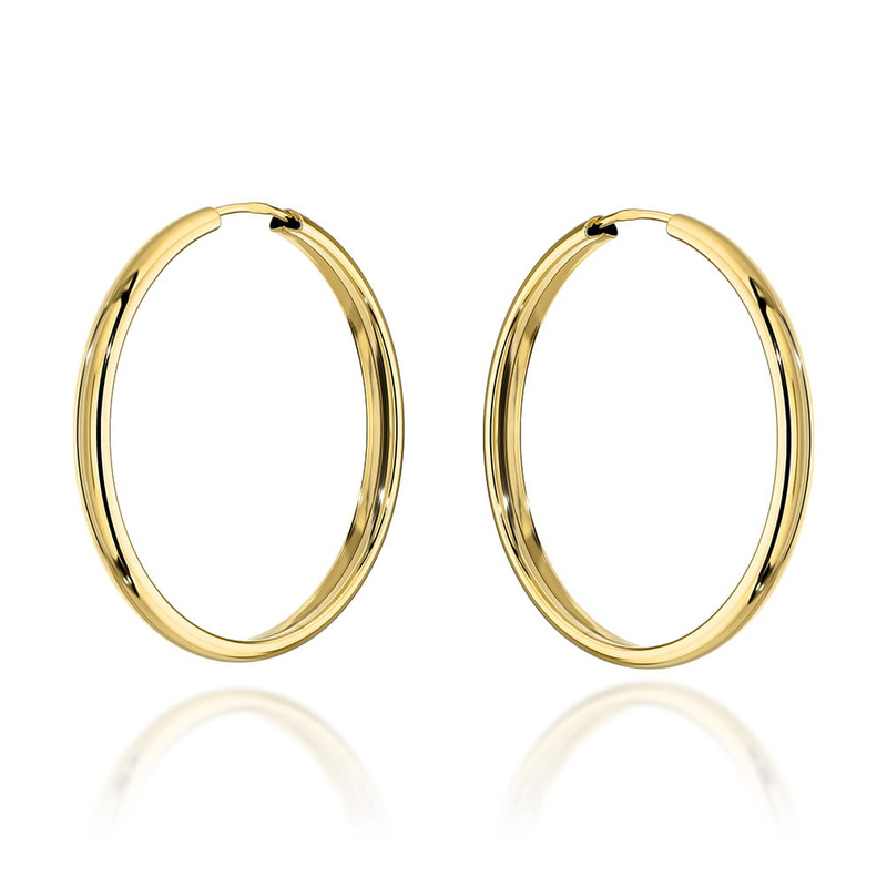 Kolczyki złote kółka - 3cm super lekkie