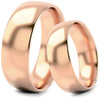 Półokrągła męska obrączka ślubna 6mm nowoczesne różowe złoto 585